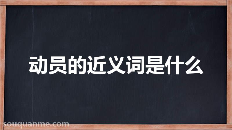 动员的近义词是什么 动员的读音拼音 动员的词语解释